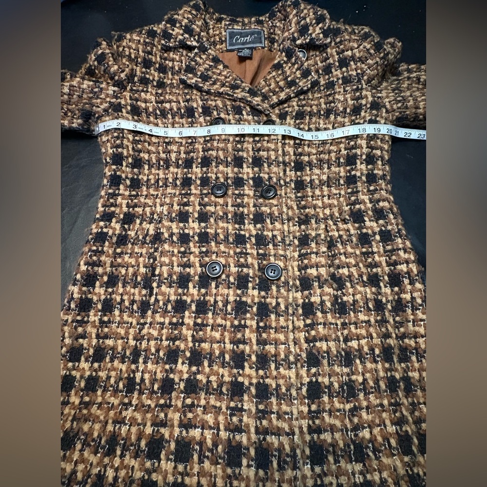 Carte double breasted wool blend coat. Size M - Picture 6 of 9